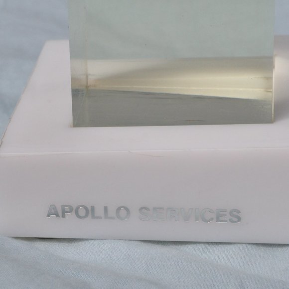 united airlines apollo services acrylic thingy desk art Advertising (532 - Picture 2 of 12